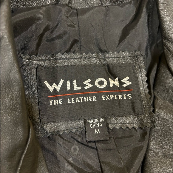 Vintage 90s Wilsons Leather Cropped Biker Jacket - Picture 5 of 5